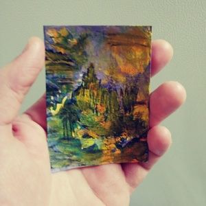 Acrylic artist trading cards 2.5" 3.5"